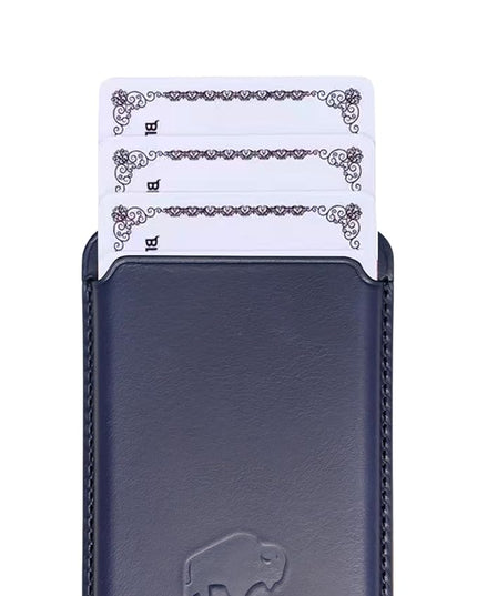 BLACKBROOK Leather Wallet for MagSafe, Duke Slim Full Grain Leather Card Holder, Holds up to 3 Cards, RFID Protection & Easy Access