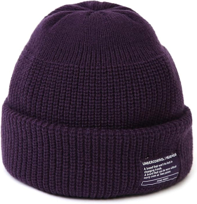 UNDERCONTROL Winter Trawler Fisherman Beanie Men Women Unisex Stylish Plain Docker Skull Hat Roll up Watch Cap Color Pack