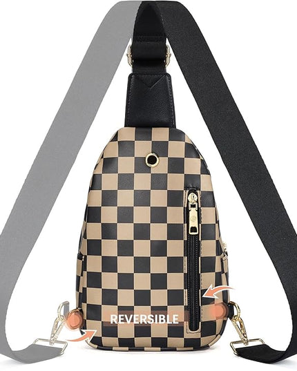 BOSTANTEN Small Sling Bag for Women Leather Crossbody Bags Fanny Pack Chest Bag for Travel