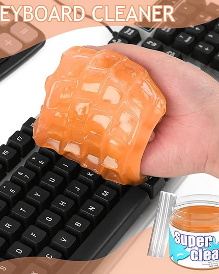 Car Cleaning Gel Car Cleaning Putty Car Putty Car Interior Cleaner Car Slime Car Detailing Kit Car Accessories Gifts for Men Women Stocking Stuffers Orange