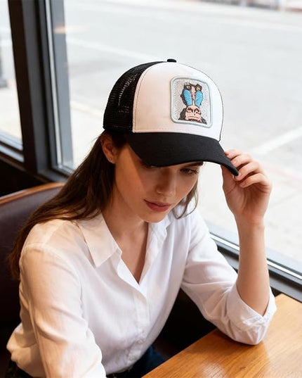 Classic Unisex Various Animal Series Embroidery Farm Adjustable Mesh Snapback Trucker Hat