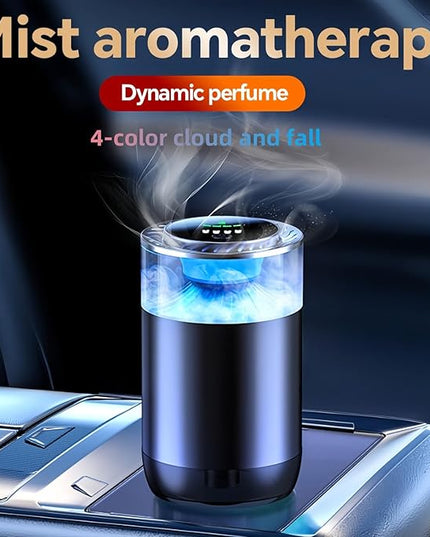 Smart Dffuser for Car, Colorful Light Scent Diffuser, Auto On/Off Car Air Freshener, Adjustable Intensity, 4 Mode Scents Refill X2 (Osmanthus Orchid)