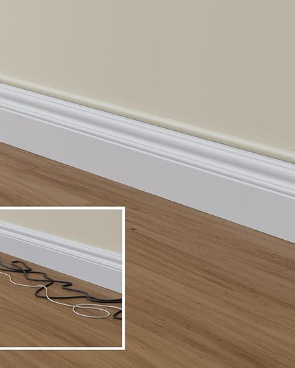 D-Line 157in Cord Hider Kit, Patented Cable Cover, Hide Wires on Wall, Channel for TV Mount Cords, Raceway Wire Hiders, Paintable, Adhesive, Half Round, 10x 0.78in W x 0.39in H x 15.7in L, Beige