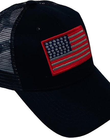 Roytrense Embroidered American Flag Unisex Baseball Cap (100% Cotton)