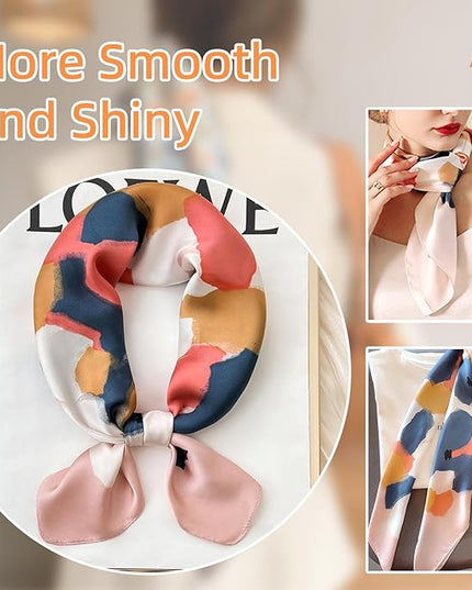 Dailyacc Hair Bandanas Scarf For Women Lightweight Fashion Neck Silk Satin Head Scarves For Sleeping Handbags Scarf