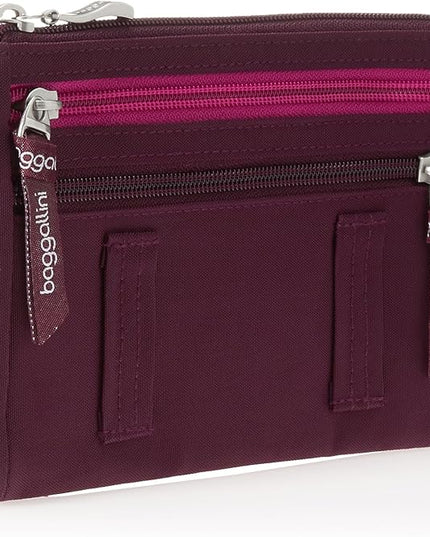 Baggallini Anti-theft RFID Currency Organizer 8"x4.25" Travel Accessory Passport Holder Money Belt Wallet w/Card Slots