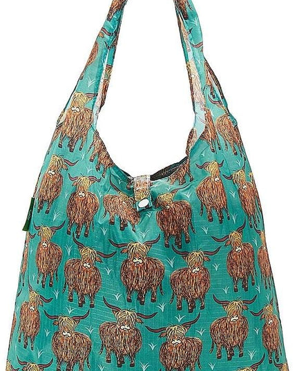 ECO CHIC Foldable Reusable Grocery Bags - Lightweight, Recycled & Reusable Shopping Bag - Waterproof Packable Tote