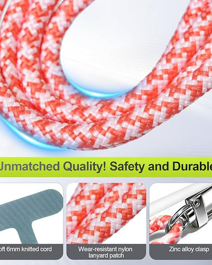Phone Lanyard & Phone Wrist Strap, 3 in 1 Adjustable Anti Theft Phone Strap for Travel Hiking Cycling Climbing