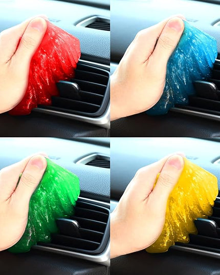 DNA MOTORING 4 Pack Car Cleaning Gels Auto Detailing Tools Cleaning Putty Car Interior Cleaner, Car Jelly Cleaner, Keyboard Cleaner, Car Cleaning Supplies,TOOLS-00150