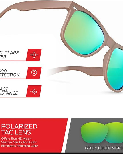 Retro Rewind Polarized Sunglasses for Men and Women - UV Protection Classic Sun Glasses