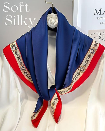 Dailyacc Hair Bandanas Scarf For Women Lightweight Fashion Neck Silk Satin Head Scarves For Sleeping Handbags Scarf