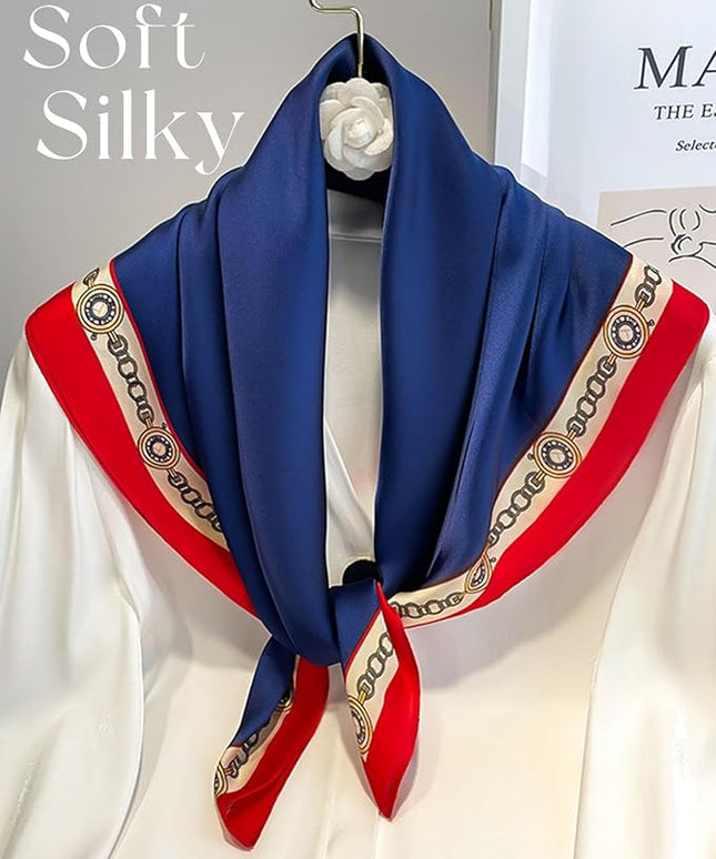 Dailyacc Hair Bandanas Scarf For Women Lightweight Fashion Neck Silk Satin Head Scarves For Sleeping Handbags Scarf