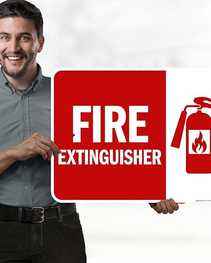 Fire Extinguisher Graphic Sign, 18x24 Inches, Rust Free .063 Aluminum, Fade Resistant, Made in USA by My Sign Center