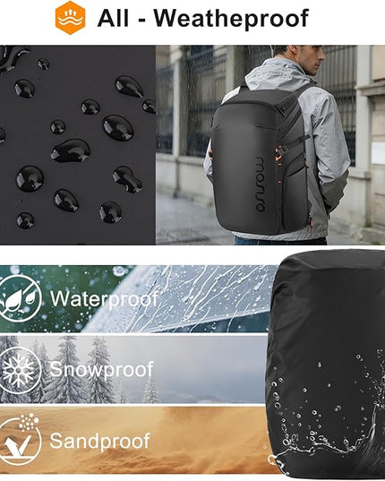 MOSISO Camera Backpack, DSLR/SLR/Mirrorless Photography Camera Bag Waterproof Hardshell Case with Tripod Holder&15-16 inch Laptop Compartment&Rain Cover Compatible with Canon/Nikon/Sony, Black