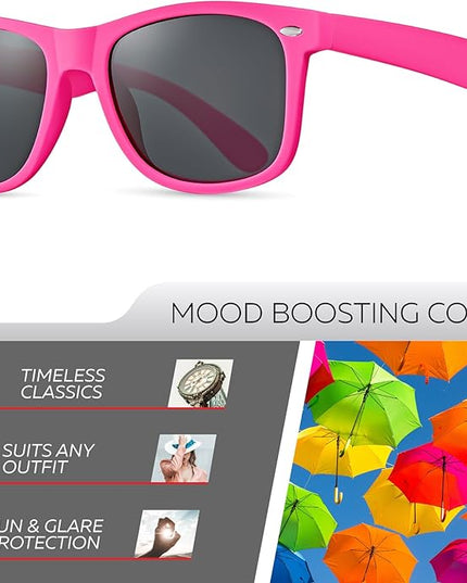 Retro Rewind Polarized Sunglasses for Men and Women - UV Protection Classic Sun Glasses