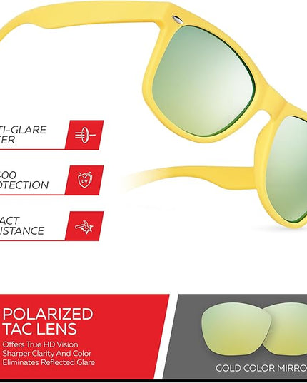 Retro Rewind Polarized Sunglasses for Men and Women - UV Protection Classic Sun Glasses
