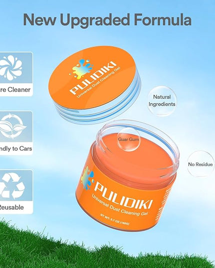 PULIDIKI Car Cleaning Gel Car Putty Car Cleaning Kit Car Interior Cleaner Slime Car Cleaning Supplies Auto Detailing Tools Car Accessories Car Gifts for Women Men Keyboard Cleaner Orange