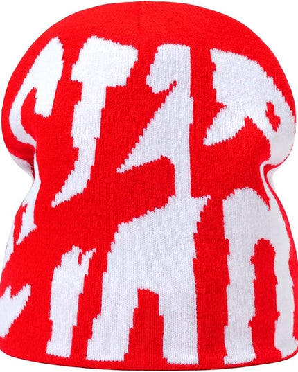 Y2K Beanie for Men Women Knitted Hat Winter Cap Star Design Warm Casual Skullies Cold Weather Knit Outdoor