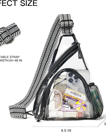 7L Sling Bag For Women Men Backpack Fanny Pack Crossbody Chest Travel Shoulder Belt Bags Purse Handbag PU Leather