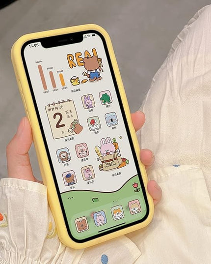 Case Compatible with iPhone 15 Pro,Cute 3D Kawaii Funny Whit Duck Cartoon Cover with Keychain Soft Silicone Gel Drop Protector Women Girls