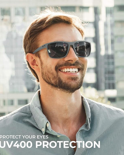 KALIYADI Polarized Sunglasses for Men, Lightweight Sun Glasses with UV Protection for Driving Fishing Golf