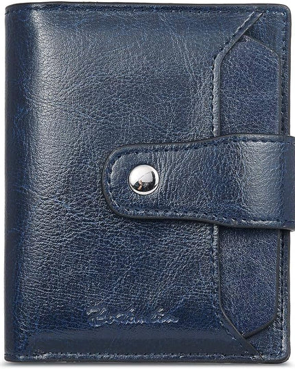 BOSTANTEN Women Leather Wallet RFID Blocking Small Bifold Zipper Pocket Wallet Card Case Purse with ID Window