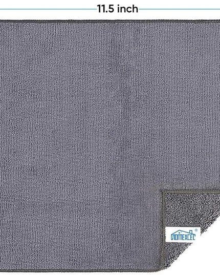 HOMEXCEL Grey Microfiber Cleaning Cloth, 12 Pack Premium Microfiber Towels for Cars, Lint Free, Scratch-Free, Highly Absorbent, Reusable Cleaning Rags for Car, Household, Kitchen, Window, 11.5"X11.5"