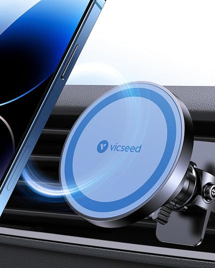 VICSEED for MagSafe Car Mount [Upgraded Strongest Magnet Power] Magnetic Phone Holder for Car Vent 360 Adjustable Magnetic Car Phone Holder Mount for iPhone 17 Air Pro Max 15 14 13 12 Plus Mini, Blue