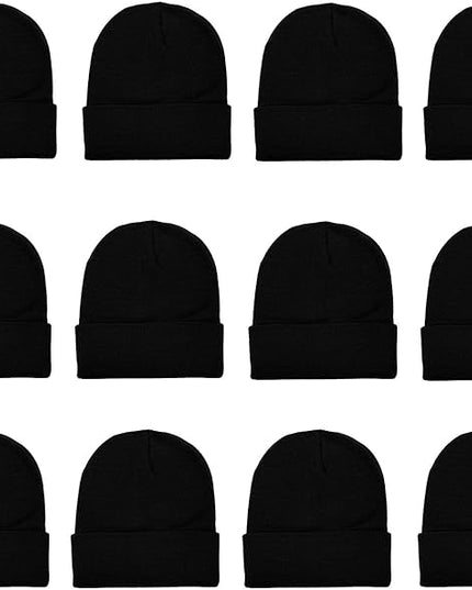 Gelante Unisex Beanie Cap Knitted Warm Solid Color and Multi-Color Multi-Packs