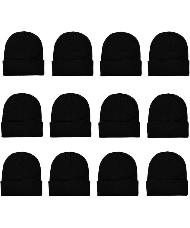 Gelante Unisex Beanie Cap Knitted Warm Solid Color and Multi-Color Multi-Packs