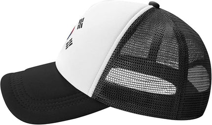 Cute Flag Baseball Cap for Men Women Mesh Trucker Hat Adjustable Patriotic Snapback Baseball Hat for Sports Running