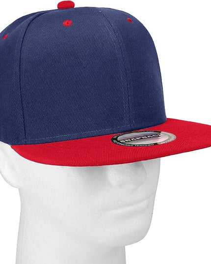 Classic Snapback Hat Cap Hip Hop Style Flat Bill Blank Solid Color Adjustable Size