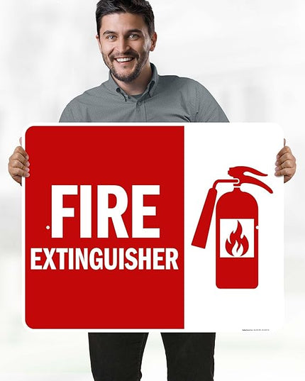 Fire Extinguisher Graphic Sign, 24x30 Inches, Rust Free .063 Aluminum, Fade Resistant, Made in USA by My Sign Center