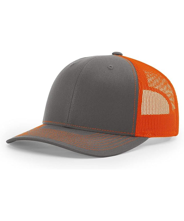 Richardson 112 Trucker Hat - Premium Adjustable Snapback Hat - Structured Six Panel Richardson Blank Caps