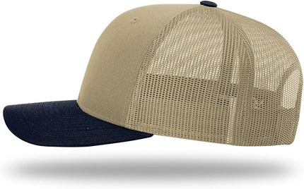 Richardson 112 Trucker Hat - Premium Adjustable Snapback Hat - Structured Six Panel Richardson Blank Caps