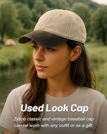 XXL Oversize Washed Denim Baseball Cap,Low Profile Jean Sports Cap for Big Heads 23.5"-25.5",Large Pigment Dyed Dad Hat