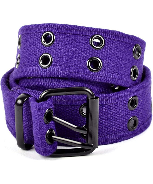 Boxed Gifts Parquet Casual Canvas Belt - Double Hole, Double Grommets for Men & Women
