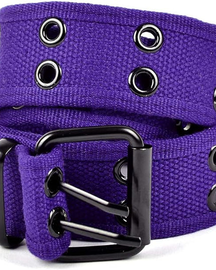 Boxed Gifts Parquet Casual Canvas Belt - Double Hole, Double Grommets for Men & Women