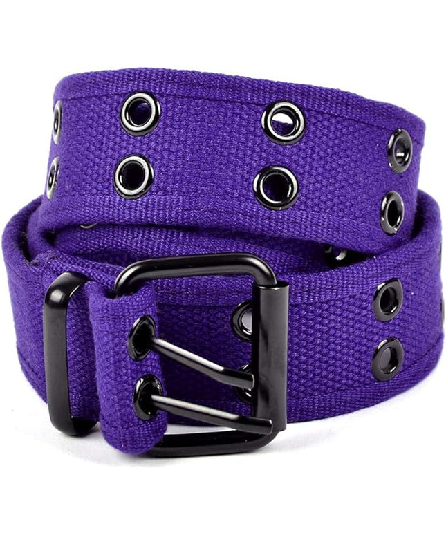 Boxed Gifts Parquet Casual Canvas Belt - Double Hole, Double Grommets for Men & Women