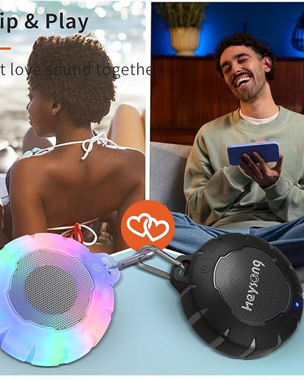 HEYSONG Waterproof Shower Bluetooth Speaker, Durable & Portable with Clear Sound, Ideal for Shower, Pool, Beach & Kayaking – Great Gift for All Ages