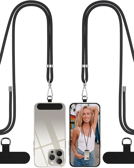 SHANSHUI Phone Lanyard, Crossbody Cell Phone Lanyard, 2X Durable Pads, Adjustable Cell Phone Strap Premium Nylon Lanyards Around The Neck Fitting for All Most Smartphones