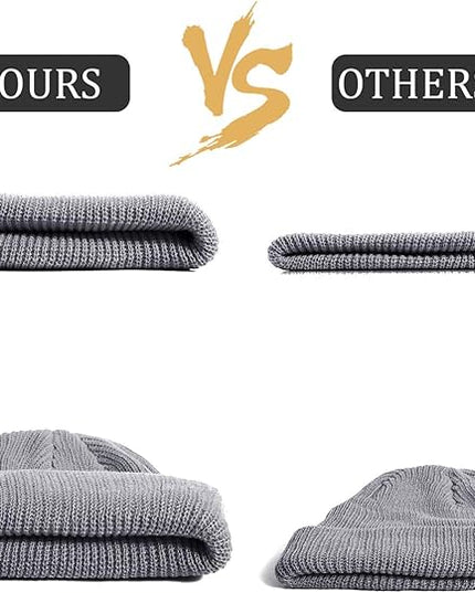 SATINIOR 4 Pieces Trawler Beanie Watch Hat Roll up Edge Skullcap Fisherman Beanie Unisex
