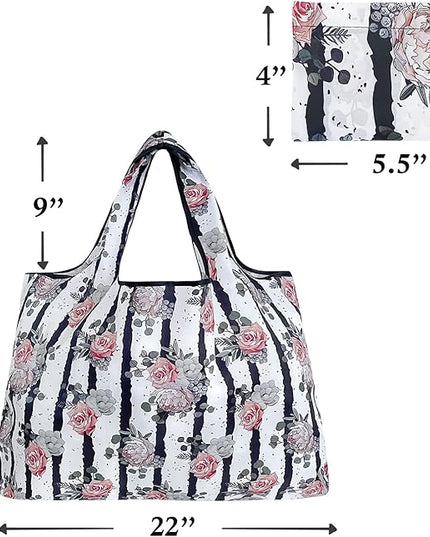 allydrew Large Foldable Tote Nylon Reusable Grocery Bags