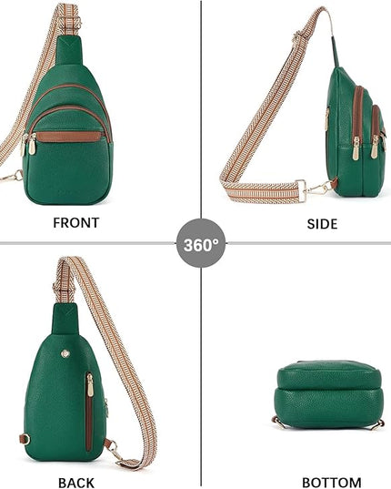 BOSTANTEN Small Sling Bag for Women Leather Crossbody Bags Fanny Pack Chest Bag for Travel