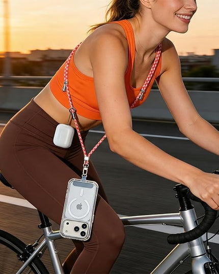 Phone Lanyard & Phone Wrist Strap, 3 in 1 Adjustable Anti Theft Phone Strap for Travel Hiking Cycling Climbing