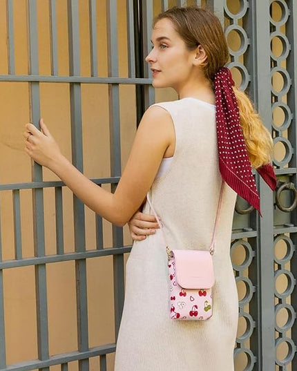 BOSTANTEN Vegan Leather Small Crossbody Bags for Women Designer Cell Phone Bag Wallet Purses Adjustable Strap