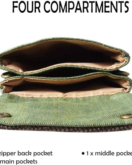 Women's Small Crossbody Bags Canvas Cellphone Purse Coin Pouch Wallet Mini Shoulder Handbags Wristlet Clutch