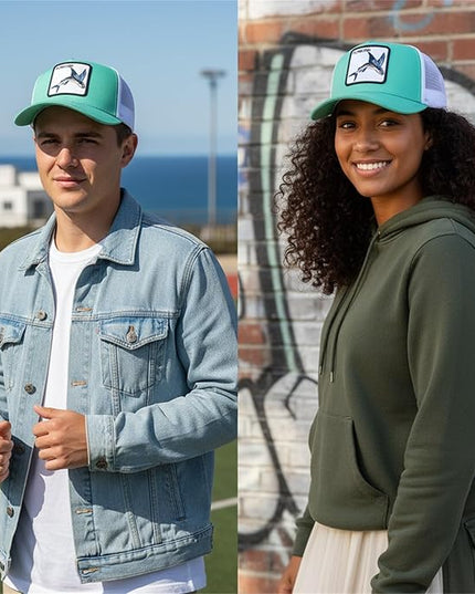 Classic Unisex Various Animal Series Embroidery Farm Adjustable Mesh Snapback Trucker Hat