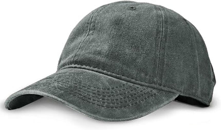 Unisex Vintage Washed Baseball Cap | Low Profile Soft Top Unstructured Cotton Baseball Cap | Adjustable Size Vintage Buckle