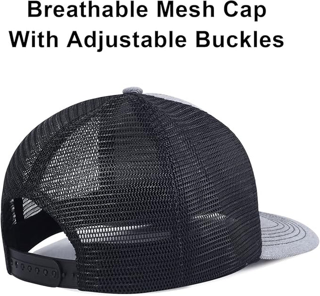 kozinu Unisex Trucker Hats Blank Mesh Snapback Hats Sport Plain Baseball Caps Adjustable Fitted Hat